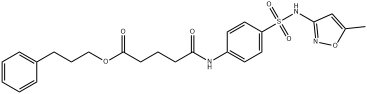 3-phenylpropyl 5-[(4-{[(5-methyl-3-isoxazolyl)amino]sulfonyl}phenyl)amino]-5-oxopentanoate 구조식 이미지