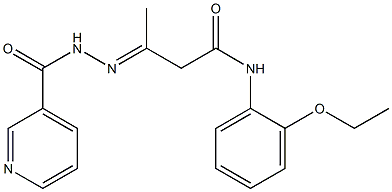 N-[(E)-[4-(2-ethoxyanilino)-4-oxobutan-2-ylidene]amino]pyridine-3-carboxamide Structure