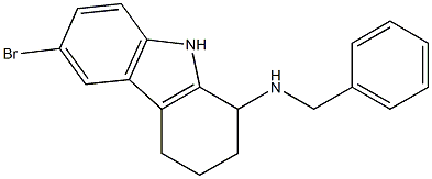 N-benzyl-6-bromo-2,3,4,9-tetrahydro-1H-carbazol-1-amine 구조식 이미지