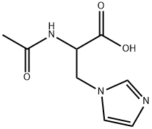 2-Acetamido-3-(1-imidazolyl)propanoic Acid Structure