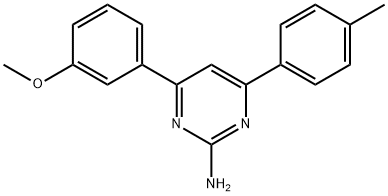 4-(3-methoxyphenyl)-6-(4-methylphenyl)pyrimidin-2-amine 구조식 이미지