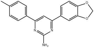 4-(2H-1,3-benzodioxol-5-yl)-6-(4-methylphenyl)pyrimidin-2-amine 구조식 이미지