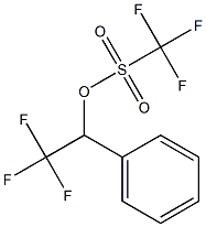 Methanesulfonic acid, trifluoro-, 2,2,2-trifluoro-1-phenylethyl ester Structure