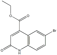 Ethyl 6-bromo-2-oxo-1,2-dihydroquinoline-4-carboxylate 구조식 이미지