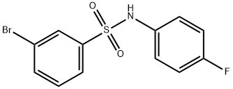 3-Bromo-N-(4-fluorophenyl)benzenesulfonamide, 97% 구조식 이미지