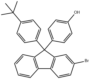 4-[2-bromo-9-[4-(1,1-dimethylethyl)phenyl]-9H-fluoren-9-yl]-Phenol 구조식 이미지