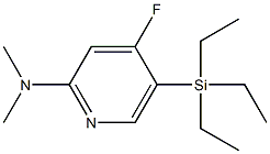 4-fluoro-N,N-dimethyl-5-triethylsilylpyridin-2-amine Structure