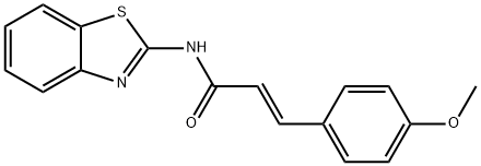 (E)-N-(벤조[d]티아졸-2-일)-3-(4-메톡시페닐)아크릴아미드 구조식 이미지