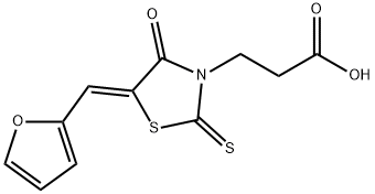 (Z)-3-(5-(furan-2-ylmethylene)-4-oxo-2-thioxothiazolidin-3-yl)propanoic acid Structure