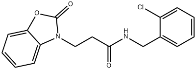 N-(2-chlorobenzyl)-3-(2-oxobenzo[d]oxazol-3(2H)-yl)propanamide 구조식 이미지
