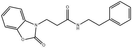 3-(2-oxobenzo[d]oxazol-3(2H)-yl)-N-phenethylpropanamide Structure