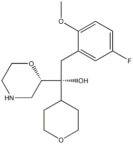 (1R)-2-(5-fluoro-2-methoxyphenyl)-1-[(2S)-morpholin-2-yl]-1-(oxan-4-yl)ethanol Structure