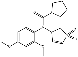 N-(2,4-dimethoxyphenyl)-N-(1,1-dioxo-2,3-dihydrothiophen-3-yl)cyclopentanecarboxamide Structure