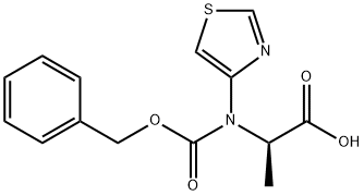 N-Cbz-4-Thiazolyl-D-alanine 구조식 이미지