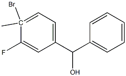 4-Bromo-3-fluoro-4-methylbenzhydrol 구조식 이미지
