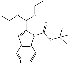 tert-butyl 2-(diethoxymethyl)-1H-pyrrolo[3,2-c]pyridine-1-carboxylate 구조식 이미지