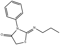 4-Thiazolidinone, 3-phenyl-2-(propylimino)-, (2Z)- 구조식 이미지