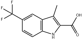 3-METHYL-5-(TRIFLUOROMETHYL)-1H-INDOLE-2-CARBOXYLIC ACID 구조식 이미지