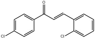 (2E)-3-(2-chlorophenyl)-1-(4-chlorophenyl)prop-2-en-1-one 구조식 이미지