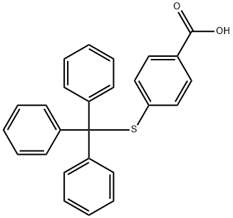 4-(tritylthio)benzoic acid 구조식 이미지