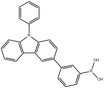 Boronic acid,B-[3-(9-phenyl-9H-carbazole-3-yl)phenyl]- 구조식 이미지