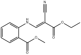 methyl (E)-2-((2-cyano-3-ethoxy-3-oxoprop-1-en-1-yl)amino)benzoate Structure