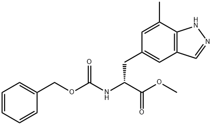 (R)-METHYL 2-(((BENZYLOXY)CARBONYL)AMINO)-3-(7-METHYL-1H-INDAZOL-5-YL)PROPANOATE 구조식 이미지