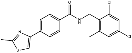 N-(2,4-dichloro-6-methylbenzyl)-4-(2-methyl-1,3-thiazol-4-yl)benzamide Structure