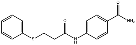 4-(3-phenylsulfanylpropanoylamino)benzamide Structure