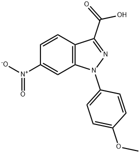 1-(4-Methoxy-phenyl)-6-nitro-1H-indazole-3-carboxylic acid Structure