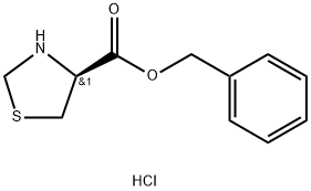 S-4-Thiazolidinecarboxylic acid phenylmethyl ester hydrochloride 구조식 이미지