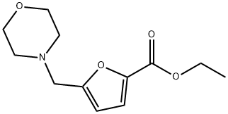 5-Morpholin-4-ylmethyl-furan-2-carboxylic acid ethyl ester 구조식 이미지