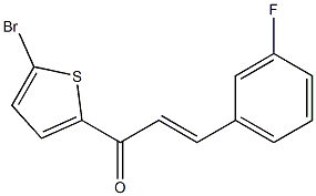 (E)-1-(5-bromothiophen-2-yl)-3-(3-fluorophenyl)prop-2-en-1-one Structure