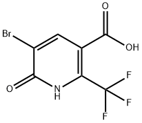 5-Bromo-6-oxo-2-trifluoromethyl-1,6-dihydro-pyridine-3-carboxylic acid 구조식 이미지