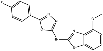 5-(4-fluorophenyl)-N-(4-methoxybenzo[d]thiazol-2-yl)-1,3,4-oxadiazol-2-amine Structure