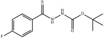 N-(4-FLUORO-THIOBENZOYL)-HYDRAZINECARBOXYLIC ACID TERT-BUTYL ESTER Structure