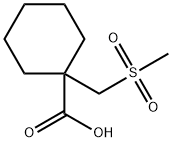 1-((METHYLSULFONYL)METHYL)CYCLOHEXANECARBOXYLIC ACID Structure