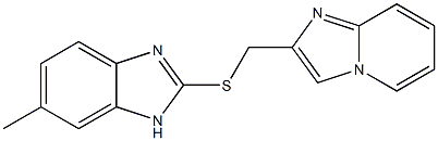 2-(imidazo[1,2-a]pyridin-2-ylmethylsulfanyl)-6-methyl-1H-benzimidazole Structure