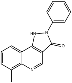 6-Methyl-2-phenyl-1,2-dihydro-pyrazolo[4,3-c]quinolin-3-one Structure