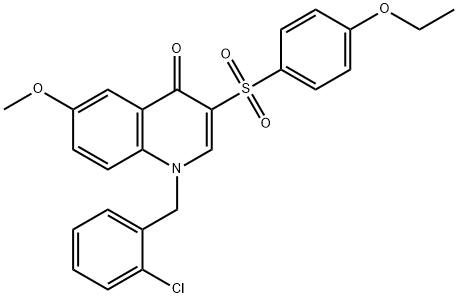 1-[(2-chlorophenyl)methyl]-3-(4-ethoxyphenyl)sulfonyl-6-methoxyquinolin-4-one Structure