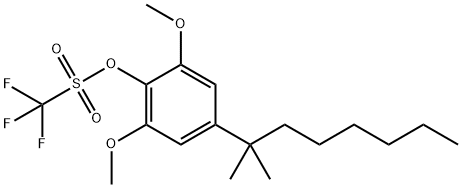 2,6-dimethoxy-4-(2-methyloctan-2-yl)phenyl trifluoromethanesulfonate 구조식 이미지