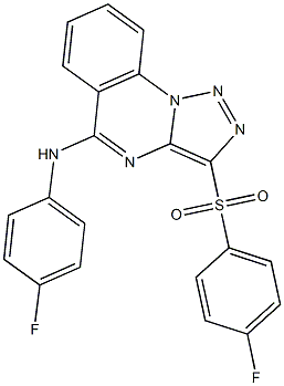 N-(4-fluorophenyl)-3-(4-fluorophenyl)sulfonyltriazolo[1,5-a]quinazolin-5-amine Structure