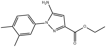 ethyl 5-amino-1-(3,4-dimethylphenyl)-1H-pyrazole-3-carboxylate 구조식 이미지