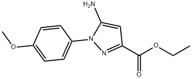 ethyl 5-amino-1-(4-methoxyphenyl)-1H-pyrazole-3-carboxylate 구조식 이미지