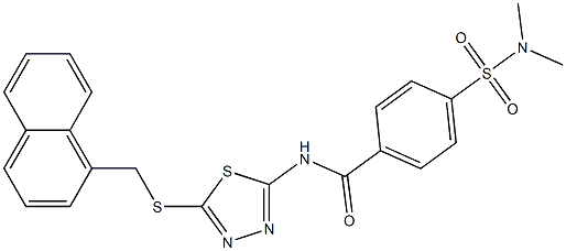 4-(dimethylsulfamoyl)-N-[5-(naphthalen-1-ylmethylsulfanyl)-1,3,4-thiadiazol-2-yl]benzamide Structure