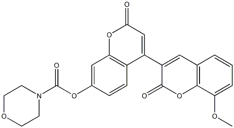 [4-(8-methoxy-2-oxochromen-3-yl)-2-oxochromen-7-yl] morpholine-4-carboxylate Structure