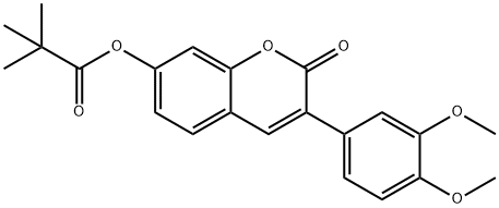 [3-(3,4-dimethoxyphenyl)-2-oxochromen-7-yl] 2,2-dimethylpropanoate 구조식 이미지