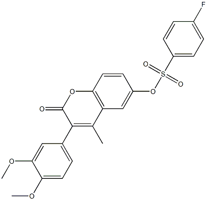 [3-(3,4-dimethoxyphenyl)-4-methyl-2-oxochromen-6-yl] 4-fluorobenzenesulfonate Structure