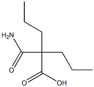 Pentanoic acid,2-(aminocarbonyl)-2-propyl- Structure