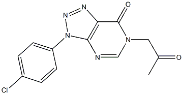 3-(4-chlorophenyl)-6-(2-oxopropyl)triazolo[4,5-d]pyrimidin-7-one Structure